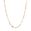 Aurate New York Large Gold Figaro Chain Necklace In Yellow