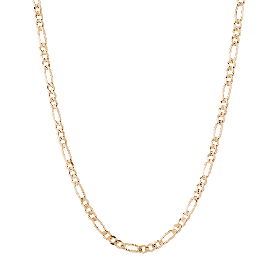Aurate New York Large Gold Figaro Chain Necklace In Yellow