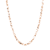 Aurate New York Large Gold Figaro Chain Necklace In Rose