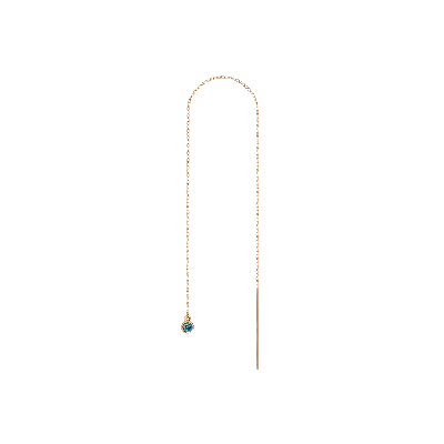 Aurate New York Birthstone Ear Chain Threader (pair) In Yellow