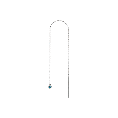 Aurate New York Birthstone Ear Chain Threader (pair) In White