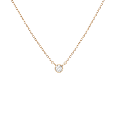 Aurate New York Xl Diamond Bezel Necklace In Yellow