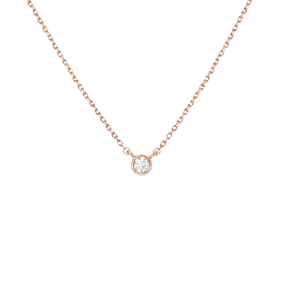 Aurate New York Xl Diamond Bezel Necklace In Rose