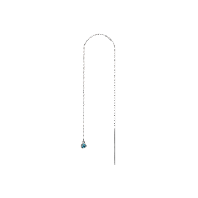 Aurate New York Birthstone Ear Chain Threader In White