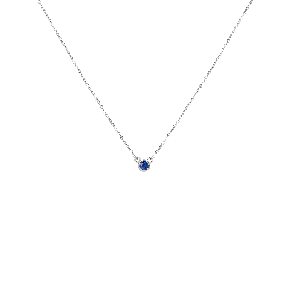 Aurate New York Birthstone Necklace In White