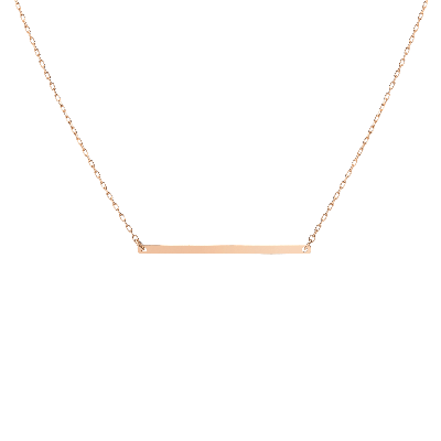 Aurate New York Gold Bar Necklace In Rose