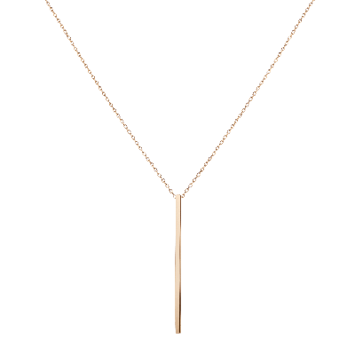 Aurate New York Long Gold Bar Drop Necklace In Yellow