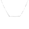 Aurate New York Gold Bar Necklace In White