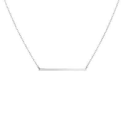 Aurate New York Gold Bar Necklace In White