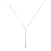 Aurate New York Long Gold Bar Drop Necklace In Rose