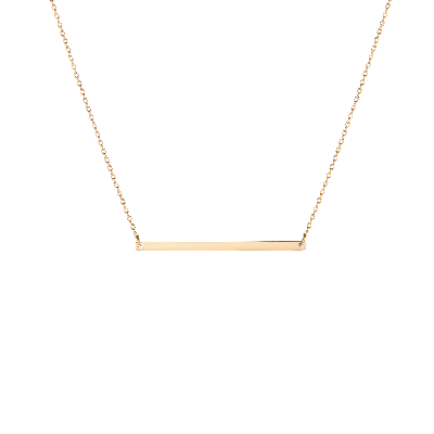 Aurate New York Gold Bar Necklace In Yellow