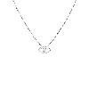 Aurate New York Diamond Bezel Evil Eye Necklace In White