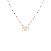 Aurate New York Diamond Bezel Evil Eye Necklace In Rose