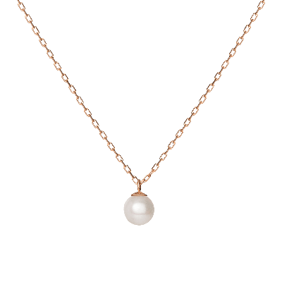 Aurate New York Simple Pearl Necklace In Rose