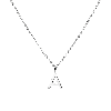 Aurate New York Mini Gold Letter Charm Pendant 18k White Gold