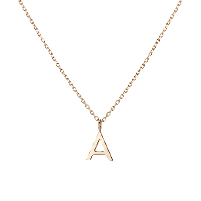 Aurate New York Mini Gold Letter Charm Pendant 18k Yellow Gold