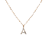 Aurate New York Mini Letter Charm Pendant With White Diamonds In Yellow