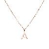 Aurate New York Mini Gold Letter Charm Pendant In Rose