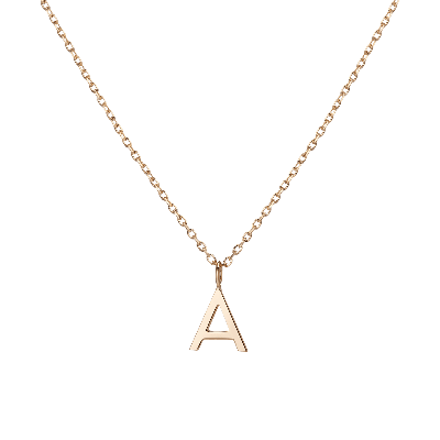 Aurate New York Mini Gold Letter Charm Pendant In Yellow