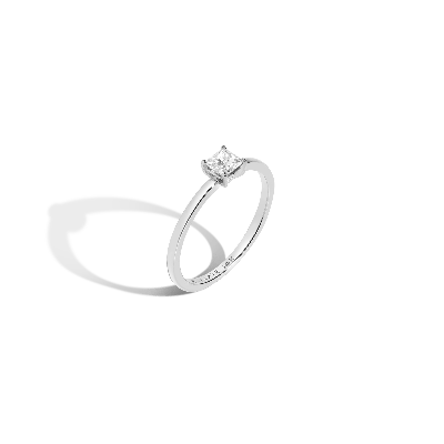 Aurate New York Large Diamond Solitaire Ring In White
