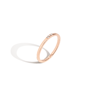 Aurate New York Diamond Stacker Ring In Rose