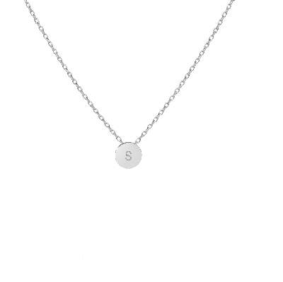 Aurate New York Mini Medallion Necklace In White