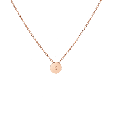 Aurate New York Mini Medallion Necklace In Rose