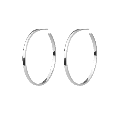 Aurate New York Hoop Earrings In White