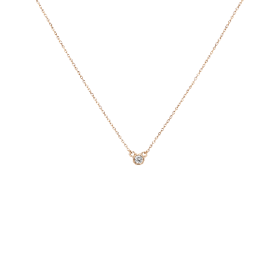 Aurate New York Diamond Bezel Necklace In Yellow