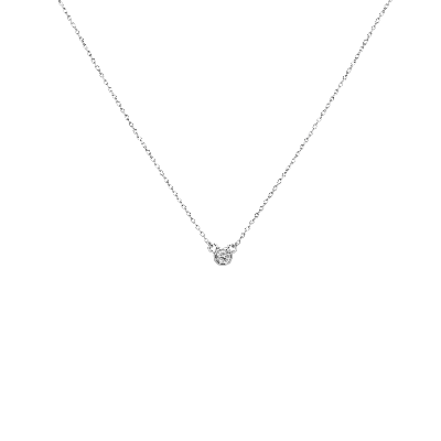 Aurate New York Diamond Bezel Necklace In White