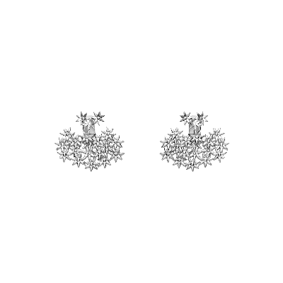 Aurate New York Flower Earring Back Small In White