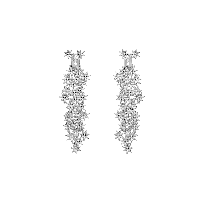 Aurate New York Flower Earring Back Large In White