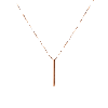 Aurate New York Short Gold Bar Drop Necklace In Rose