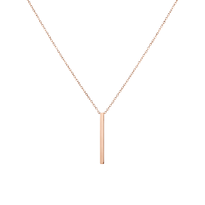 Aurate New York Short Gold Bar Drop Necklace In Rose