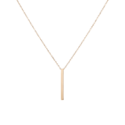 Aurate New York Short Gold Bar Drop Necklace In Yellow