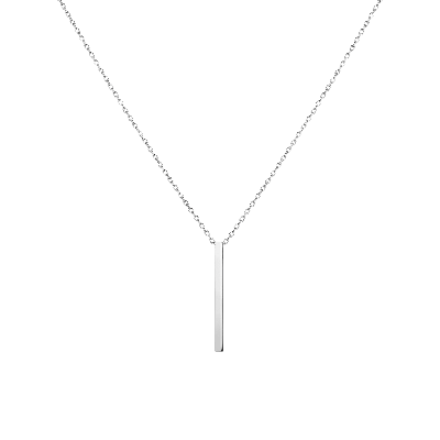 Aurate New York Short Gold Bar Drop Necklace In White