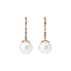 Aurate New York Proud Pearl Earrings With White Diamonds In Rose