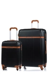 Champs Vintage 2-piece Luggage Set In Black