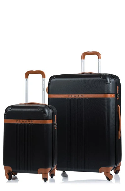 Champs Vintage 2-piece Luggage Set In Black