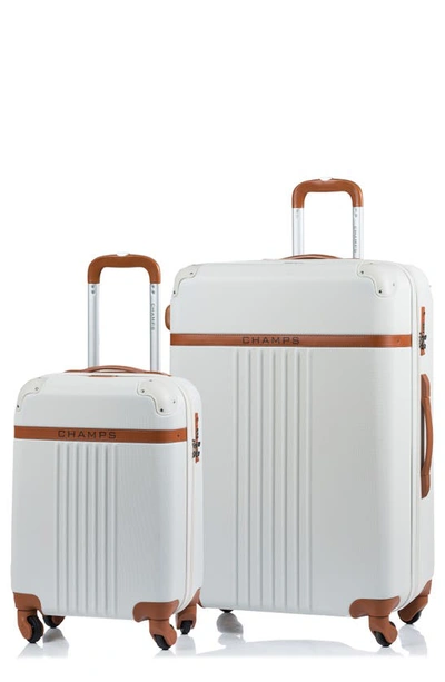 Champs Vintage 2-piece Luggage Set In White