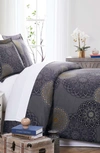 Southshore Fine Linens Premium Collection Oversized Comforter Set In Midnight Floral Black