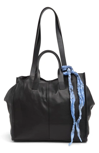 Lucky Brand Diam Leather Tote Bag In Black