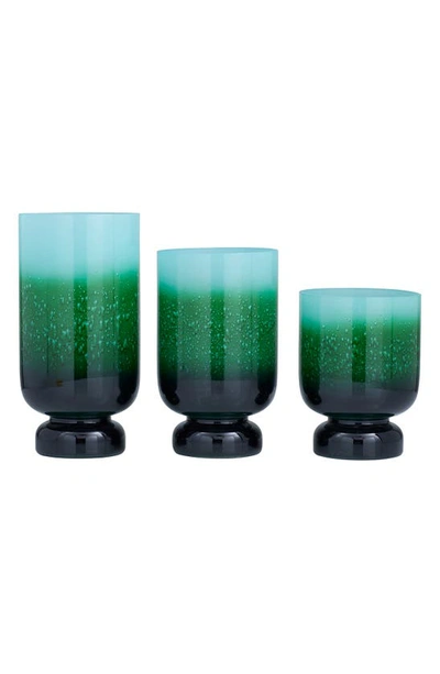 Ginger Birch Studio Ginger And Birch Studio Glass Candle Holder In Green