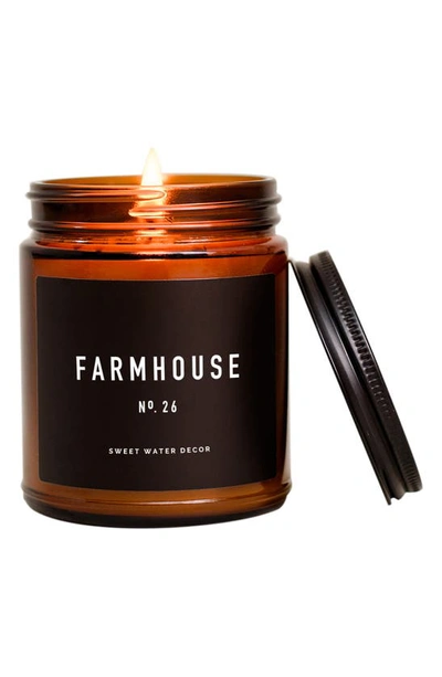 Sweet Water Decor Farmhouse 9 Oz. Candle In Black