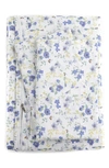 Homespun Home Spun Premium Ultra Soft 3-piece Blossoms Print Duvet Cover Set In Light Blue