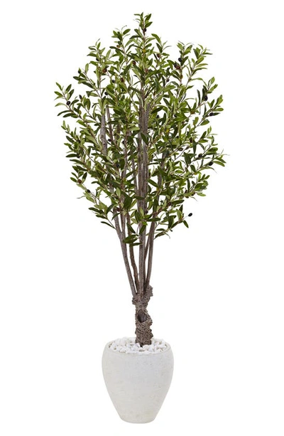 Nearly Natural 5 Ft. Olive Tree Artificial Plant In Green