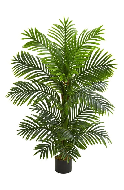 Nearly Natural 4' Bamboo Palm Artificial Plant In Green