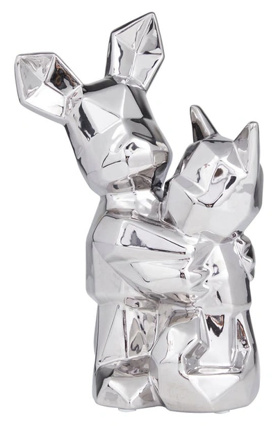 Cosmo By Cosmopolitan Woodland Creature Hugging Sculpture In Silver