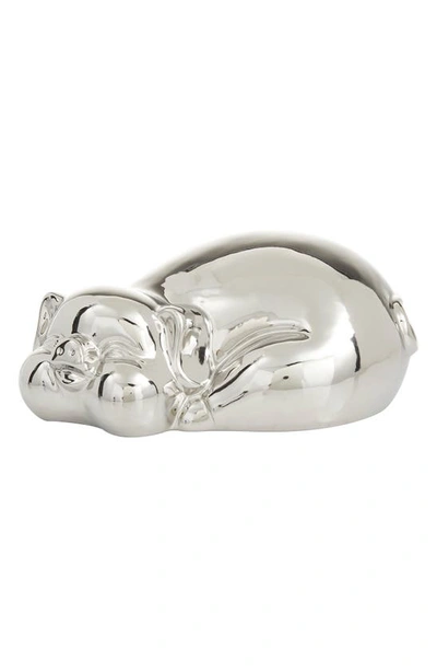 Cosmo By Cosmopolitan Sleeping Pig Sculpture In Silver