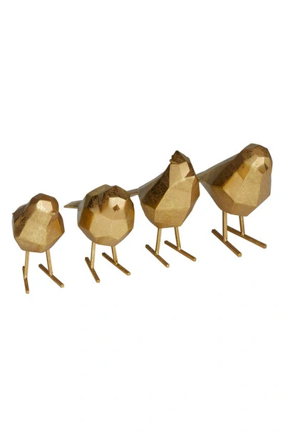 Cosmo By Cosmopolitan Set Of Four Bird Sculptures In Gold
